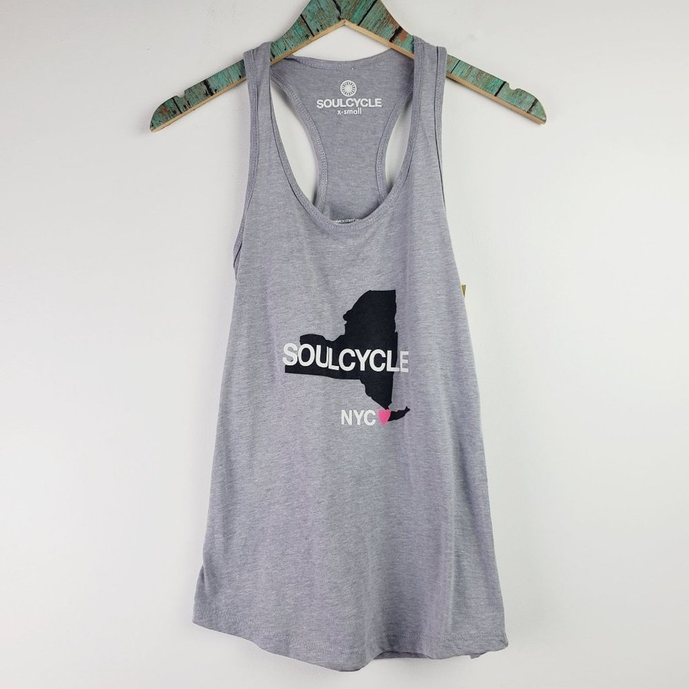 NYC SoulCycle RARE Heather Grey Tank Top NWT